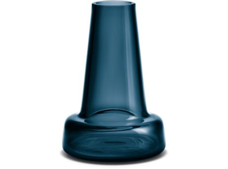 Holmegaard Flora Vase langer Hals blau 12cm