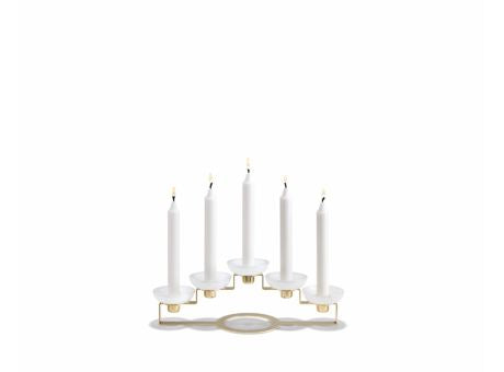 Holmegaard Lumi Kerzenständer 5armig messing