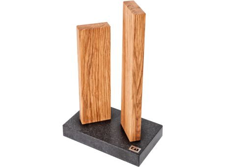KAI Stonehenge Messerblock Eiche mit Granitsockel klein