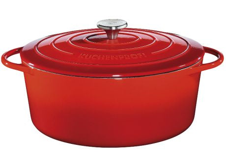 Küchenprofi Bratentopf oval 35cm rot