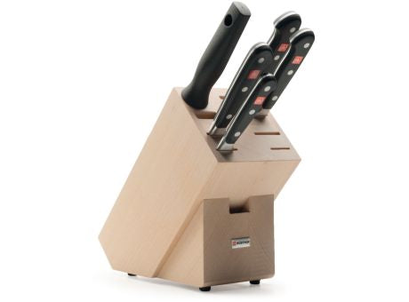 Wüsthof CLASSIC Messerblock Buchenholz natur mit 5 Teilen