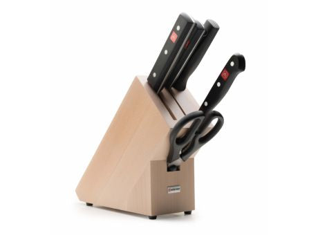 Wüsthof GOURMET Messerblock Buchenholz natur mit 5 Teilen