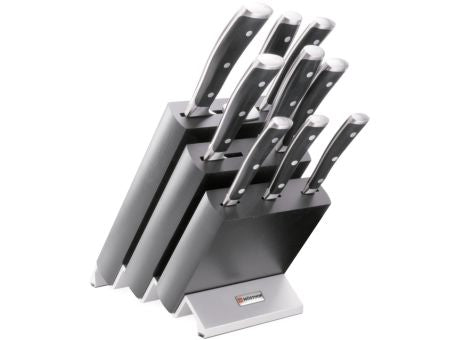 Wüsthof CLASSIC IKON Messerblock Eschenholz schwarz mit 9 Teilen NEU