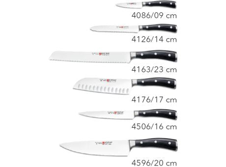 Wüsthof CLASSIC IKON Messerblock Eschenholz schwarz mit 6 Teilen