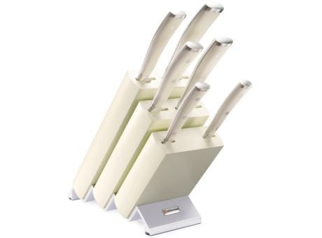 Wüsthof CLASSIC IKON CREME Messerblock Eschenholz cremeweiss mit 6 Teilen