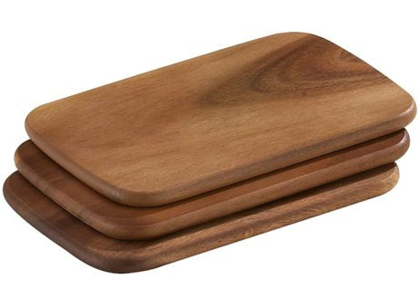 Zassenhaus Frühstücksbretter 3er Set Akazie 22cm