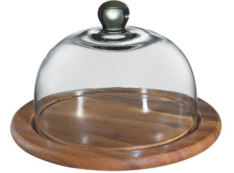 Zassenhaus Käseglocke mit Glasdeckel Akazie 25cm