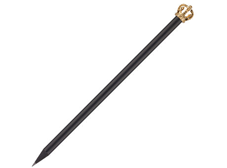 Bleistift, schwarzer Bleistift mit Krone