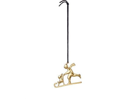 Rosendahl Weihnachten Christbaumanhänger Tretschlitten gold