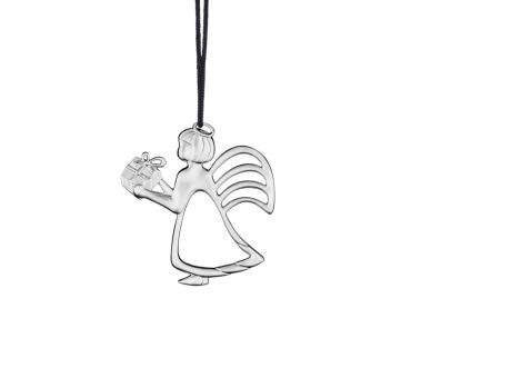 Rosendahl Weihnachten Christbaumanhänger Engel trägt Geschenk silber