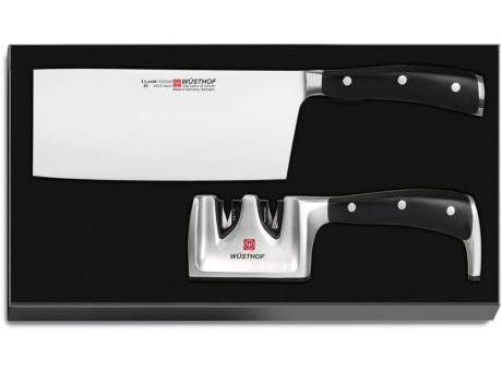 Wüsthof CLASSIC IKON Messersatz mit Messerschärfer 4348 2-tlg