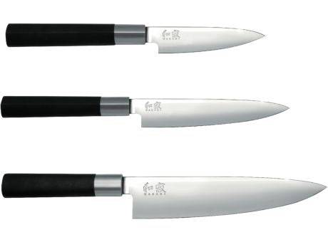 KAI WASABI BLACK Wasabi Black Set 3tlg. Office- Allzweck- und Kochmesser