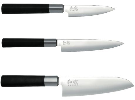 KAI WASABI BLACK Wasabi Black Set 3tlg. Office- Allzweck- und Santoku Messer