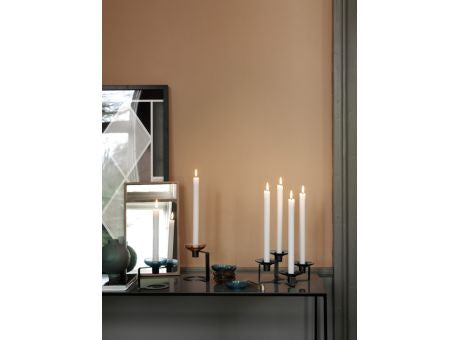 Holmegaard LUMI Kerzenständer einarmig 12 5cm schwarz