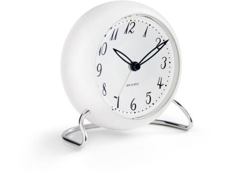 Arne Jacobsen LK Tischuhr mit Alarmfunktion weiß Ø11cm