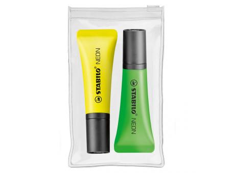 STABILO NEON 2er Zip-Etui Leuchtmarkierer