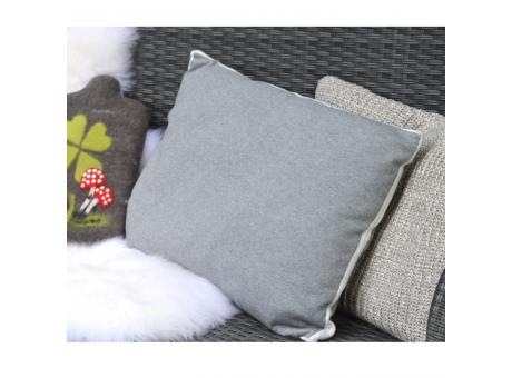 Designkissen mit Öko-Wärmflasche Strickbezug London grau