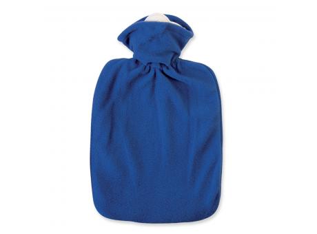 Klassikwärmflasche Fleecebezug blau