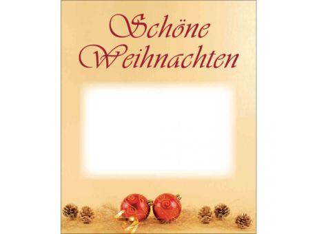 Organzasäckchen Christmas silber mit Kärtchen