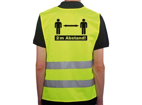 Warnweste 2 Meter Abstand - Mit eigenem Logo vorne