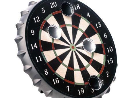 Kronkorken Dart Krony incl. 4c Etikett auf Bull-Eye