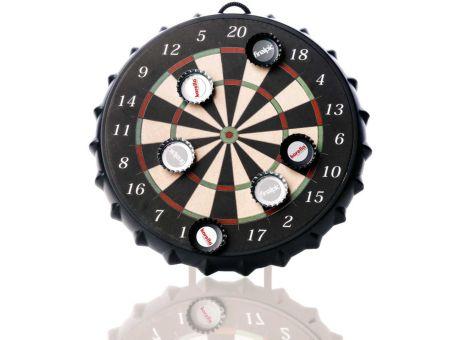 Kronkorken Dart Krony incl. 4c Etikett auf Bull-Eye