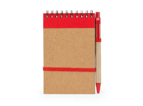 Recyceltes Notebook A6 mit Kugelschreiber