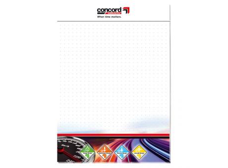 NOTIZBLOCK DIN A5 4-farbig Euro, 25 Blatt