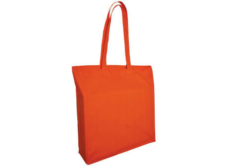 Baumwolltaschen mit langen Henkeln und Bodenfalte, 140 gr/m²