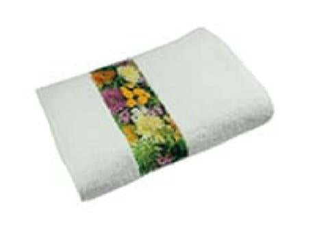 Sophie Muval Badetuch mit Sublimation Band, 140x70 cm, 400 gr/m²
