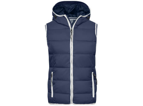 Ladies' Maritime Vest - Modische Steppweste mit angeschnittener Kapuze