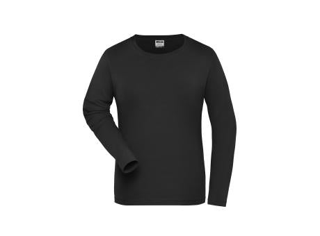 Ladies' ORGANIC Stretch-Longsleeve Work - SOLID - OCS Blended - Langarm-Shirt aus weichem Elastic-Single Jersey