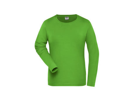 Ladies' ORGANIC Stretch-Longsleeve Work - SOLID - OCS Blended - Langarm-Shirt aus weichem Elastic-Single Jersey