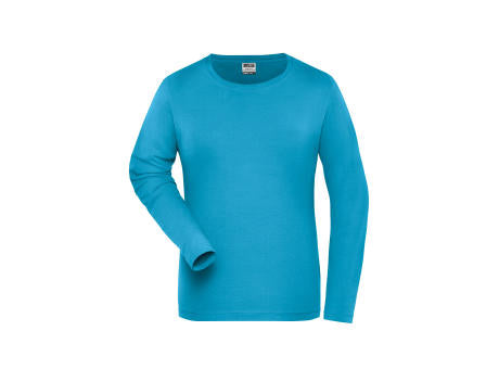 Ladies' ORGANIC Stretch-Longsleeve Work - SOLID - OCS Blended - Langarm-Shirt aus weichem Elastic-Single Jersey