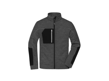 Men's Structure Fleece Jacket GRS - Pflegeleichte Strick-Fleecejacke für Arbeit und Freizeit