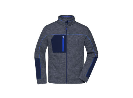 Men's Structure Fleece Jacket GRS - Pflegeleichte Strick-Fleecejacke für Arbeit und Freizeit
