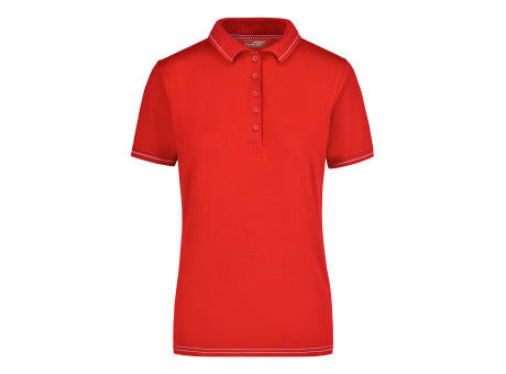 Ladies' Elastic Polo - Hochwertiges Poloshirt mit Kontraststreifen