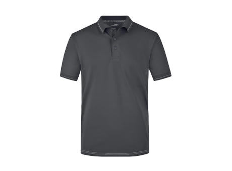 Men's Elastic Polo - Hochwertiges Poloshirt mit Kontraststreifen