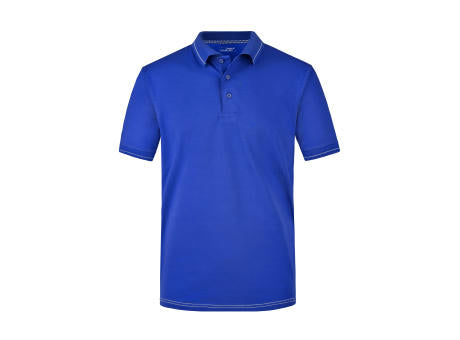 Men's Elastic Polo - Hochwertiges Poloshirt mit Kontraststreifen