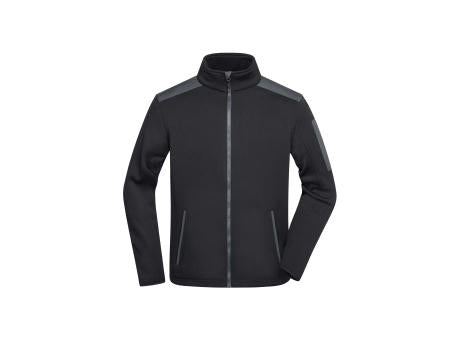 Men's Knitted Fleece Jacket - Superweiche, warme Strickfleece Jacke