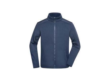 Men's Knitted Fleece Jacket - Superweiche, warme Strickfleece Jacke