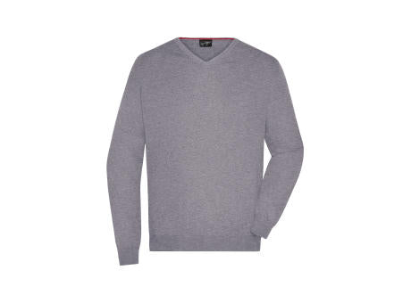 Men's V-Neck Pullover - Klassischer Baumwoll-Pullover