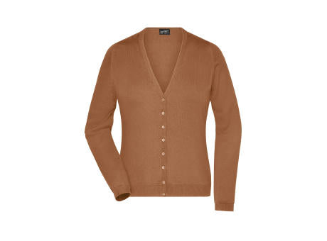 Ladies' V-Neck Cardigan - Klassische Baumwoll-Strickjacke