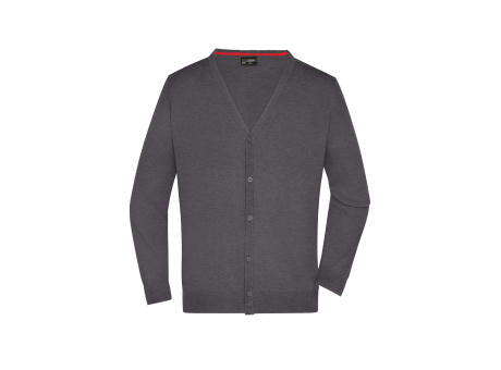 Men's V-Neck Cardigan - Klassische Baumwoll-Strickjacke