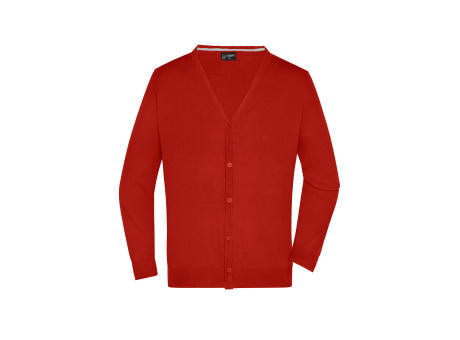 Men's V-Neck Cardigan - Klassische Baumwoll-Strickjacke