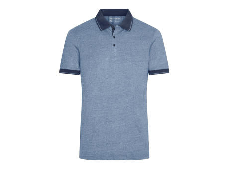 Men's Heather Polo - Melange Polo mit modischen Details