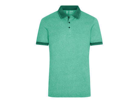 Men's Heather Polo - Melange Polo mit modischen Details