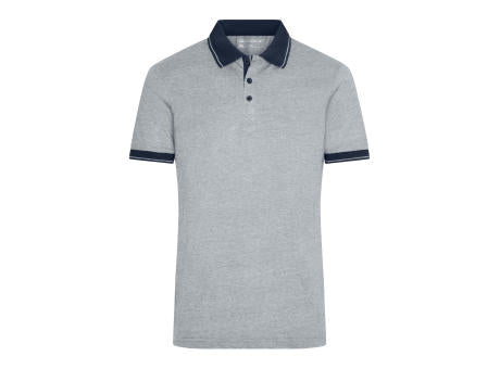 Men's Heather Polo - Melange Polo mit modischen Details