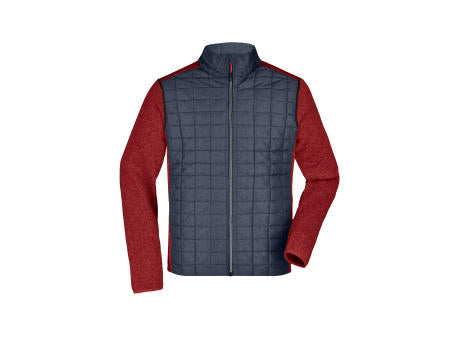 Men's Knitted Hybrid Jacket - Strickfleecejacke im stylischen Materialmix