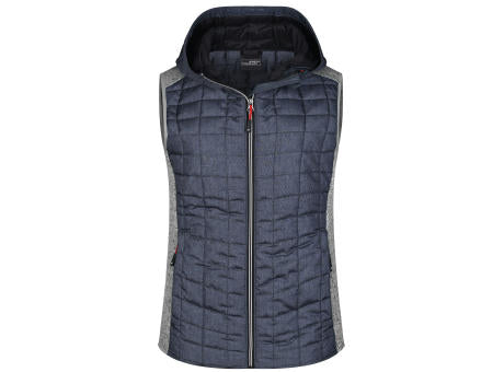 Ladies' Knitted Hybrid Vest - Weste im stylischen Materialmix